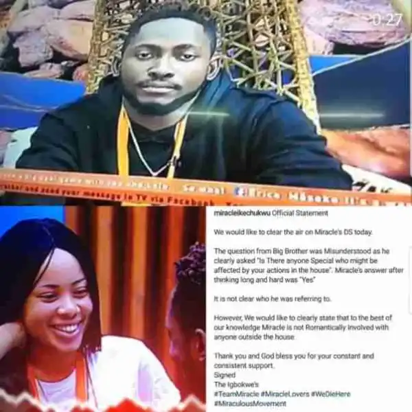  BBNaija: Miracle
